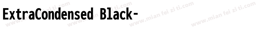 ExtraCondensed Black字体转换